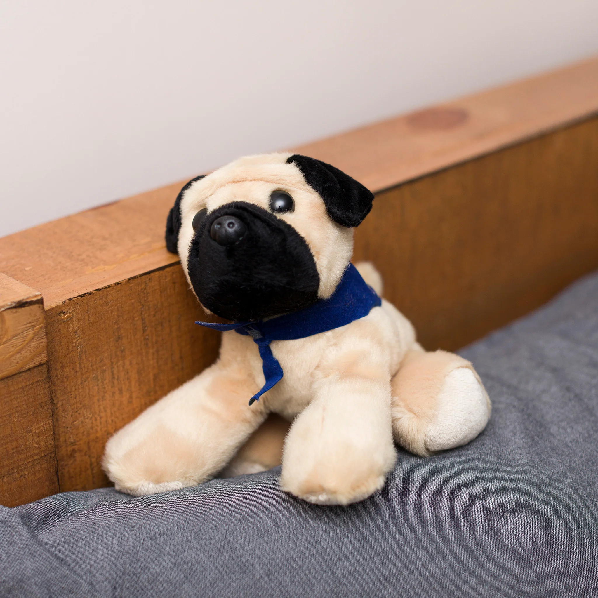 Pug with Mane 'n Tail Blue Bandana - Image 2